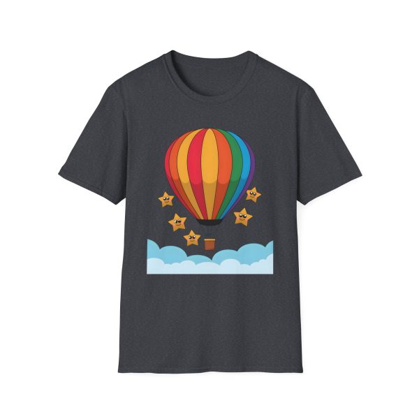 Tshirt LGBTQ+ montgolfière avec étoiles design coloré pour sensibilisation et soutien à la communauté LGBT+ et égalité shirt t-shirt