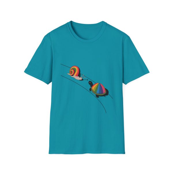 Tshirt Drapeau LGBT escargot avec coquille arc-en-ciel sur fond noir design stylé et vibrant pour sensibilisation LGBTQ+ shirt t-shirt - Image 97