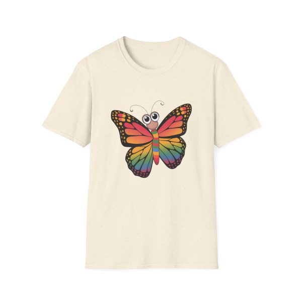 Tshirt LGBTQ+ papillon coloré avec grands yeux sur fond noir design vibrant et amusant pour célébrer la diversité LGBTQ+ shirt t-shirt - Image 37