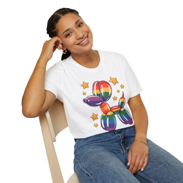 Tshirt Drapeau LGBT ballon en forme de chien avec étoiles design amusant et coloré pour soutien à la communauté LGBTQ+ et diversité t-shirt - Image 22