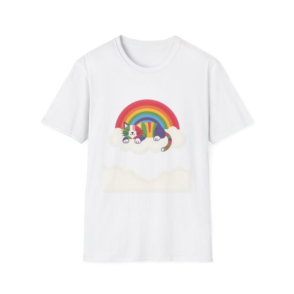 Tshirt LGBTQ+ chat dormant sur un nuage avec arc-en-ciel en arrière-plan design mignon et apaisant pour fierté LGBTQ+ shirt t-shirt - Image 13