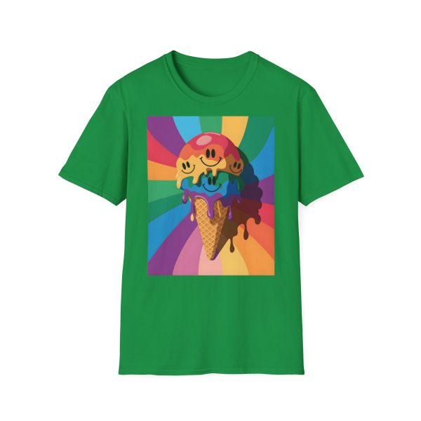 Tshirt Drapeau LGBT trois cônes de glace avec garnitures différentes design amusant et coloré pour célébrer la diversité LGBTQ+ t-shirt - Image 85