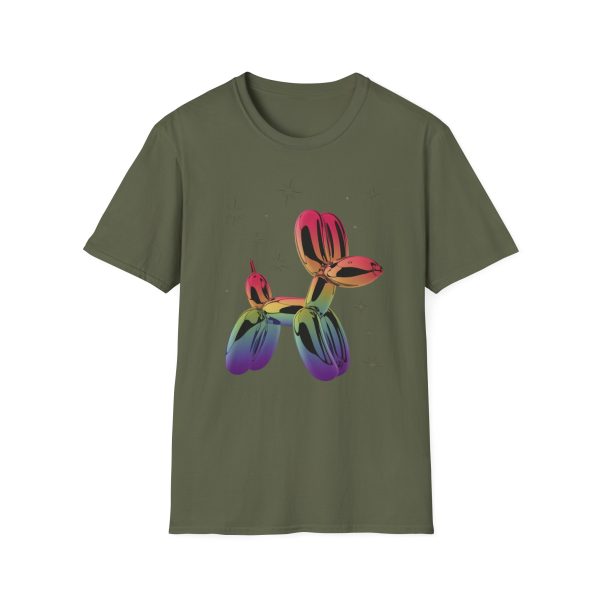 Tshirt LGBTQ+ ballon chien coloré sur fond noir design fun et éclatant pour célébrer la fierté LGBT+ et diversité des genres shirt t-shirt - Image 61