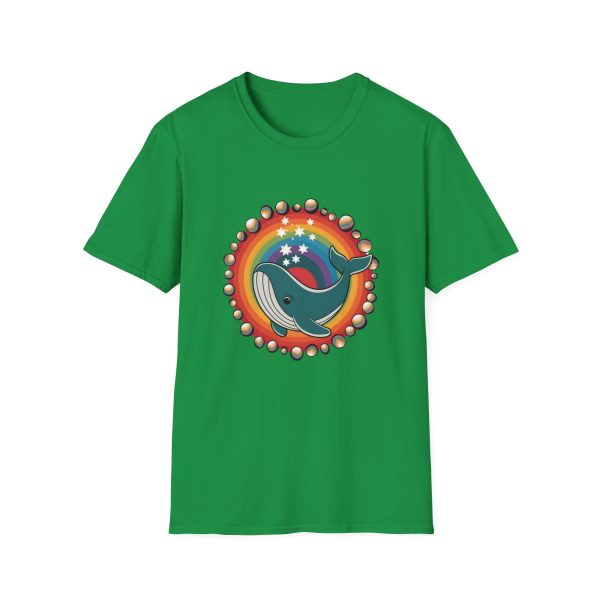 Tshirt LGBT+ baleine avec un arc-en-ciel en arrière-plan design magique et coloré pour sensibilisation et inclusion LGBTQ+ shirt t-shirt - Image 85