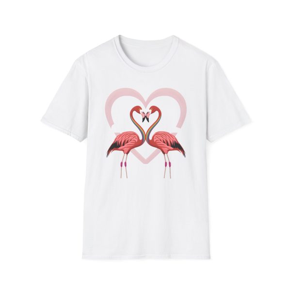 Tshirt LGBTQ+ flamants roses formant un coeur design symbolique et symbolique pour célébrer l'amour et la diversité LGBTQ+ shirt t-shirt - Image 13