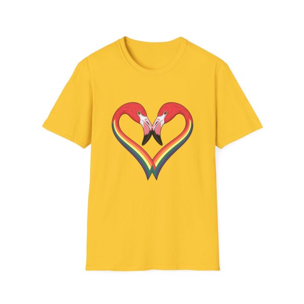 Tshirt LGBT+ flamants roses formant un coeur design symbolique pour célébration de l'amour et fierté LGBTQ+ et diversité shirt t-shirt - Image 49