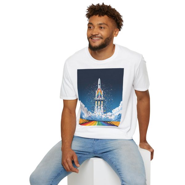 Tshirt LGBTQ+ fusée décolle dans le ciel design futuriste et inspirant pour célébrer la fierté et inclusion LGBTQ+ shirt t-shirt - Image 24