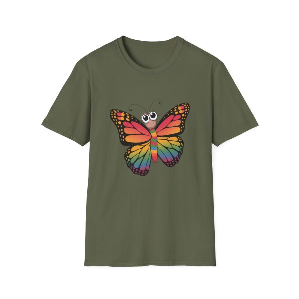 Tshirt LGBTQ+ papillon coloré avec grands yeux sur fond noir design vibrant et amusant pour célébrer la diversité LGBTQ+ shirt t-shirt - Image 61