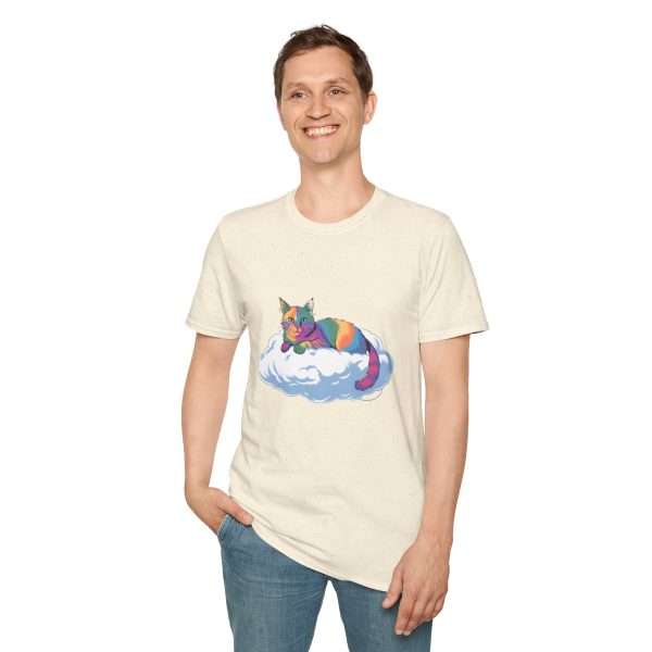 Tshirt Drapeau LGBT chat allongé sur un nuage design mignon et poétique pour sensibilisation et inclusion LGBTQ+ shirt t-shirt - Image 43