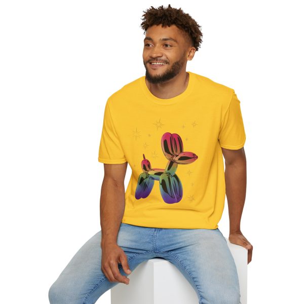 Tshirt LGBTQ+ ballon chien coloré sur fond noir design fun et éclatant pour célébrer la fierté LGBT+ et diversité des genres shirt t-shirt - Image 60