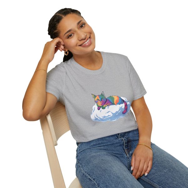 Tshirt Drapeau LGBT chat allongé sur un nuage design mignon et poétique pour sensibilisation et inclusion LGBTQ+ shirt t-shirt - Image 34