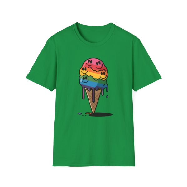 Tshirt Drapeau LGBT glace arc-en-ciel avec visages souriants design ludique et coloré pour célébrer la diversité et inclusion LGBTQ+ t-shirt - Image 85