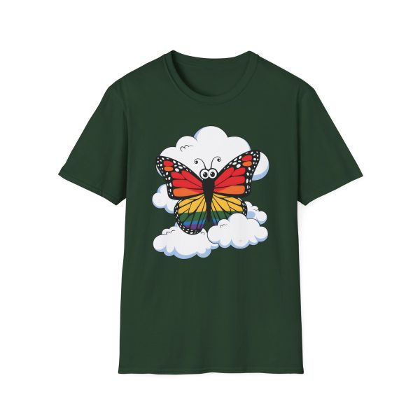 Tshirt Drapeau LGBT papillon assis sur un nuage dans le ciel design poétique et coloré pour sensibilisation et fierté LGBTQ+ shirt t-shirt - Image 73