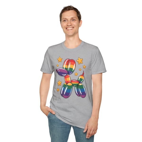 Tshirt Drapeau LGBT ballon en forme de chien avec étoiles design amusant et coloré pour soutien à la communauté LGBTQ+ et diversité t-shirt - Image 31