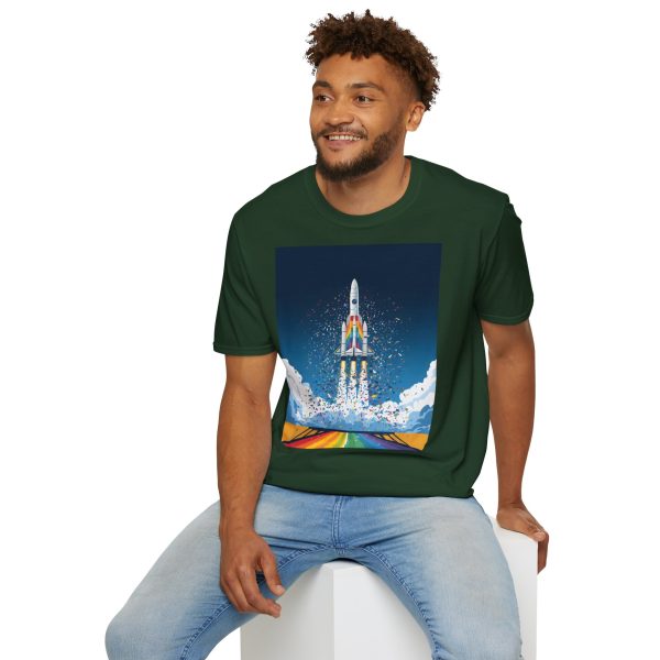 Tshirt LGBTQ+ fusée décolle dans le ciel design futuriste et inspirant pour célébrer la fierté et inclusion LGBTQ+ shirt t-shirt - Image 84