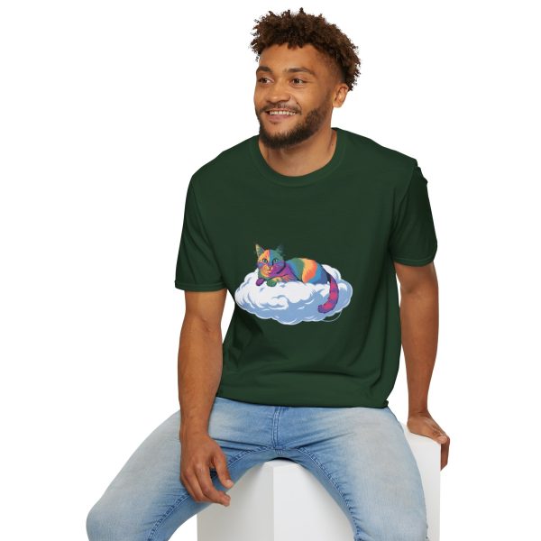 Tshirt Drapeau LGBT chat allongé sur un nuage design mignon et poétique pour sensibilisation et inclusion LGBTQ+ shirt t-shirt - Image 84