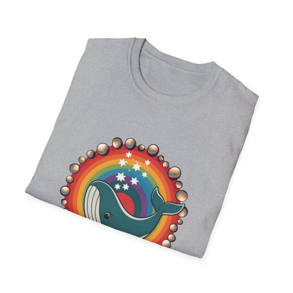 Tshirt LGBT+ baleine avec un arc-en-ciel en arrière-plan design magique et coloré pour sensibilisation et inclusion LGBTQ+ shirt t-shirt - Image 28