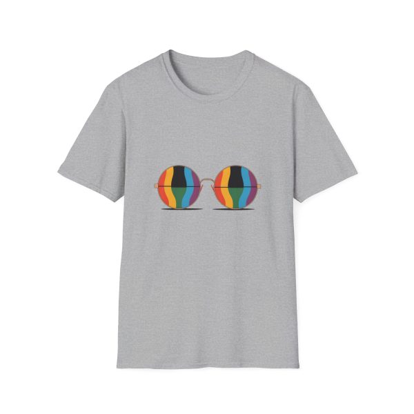 Tshirt Drapeau LGBT paire de lunettes sur fond noir design stylé et vibrant pour sensibilisation et soutien LGBTQ+ shirt t-shirt - Image 25