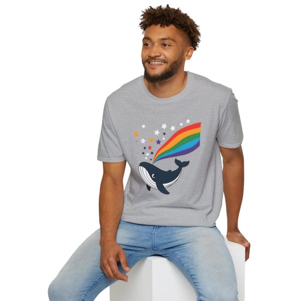 Tshirt LGBTQ+ baleine avec arc-en-ciel et étoiles design magique et coloré pour soutenir la diversité et inclusion LGBTQ+ shirt t-shirt - Image 36