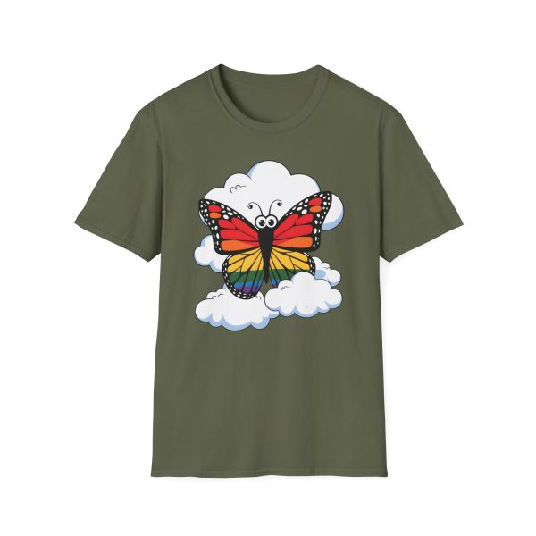 Tshirt Drapeau LGBT papillon assis sur un nuage dans le ciel design poétique et coloré pour sensibilisation et fierté LGBTQ+ shirt t-shirt - Image 61