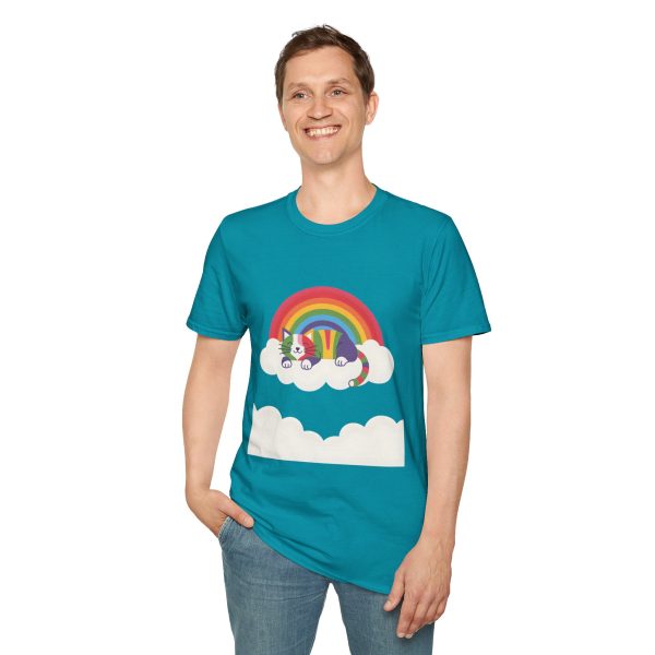 Tshirt LGBTQ+ chat dormant sur un nuage avec arc-en-ciel en arrière-plan design mignon et apaisant pour fierté LGBTQ+ shirt t-shirt - Image 103