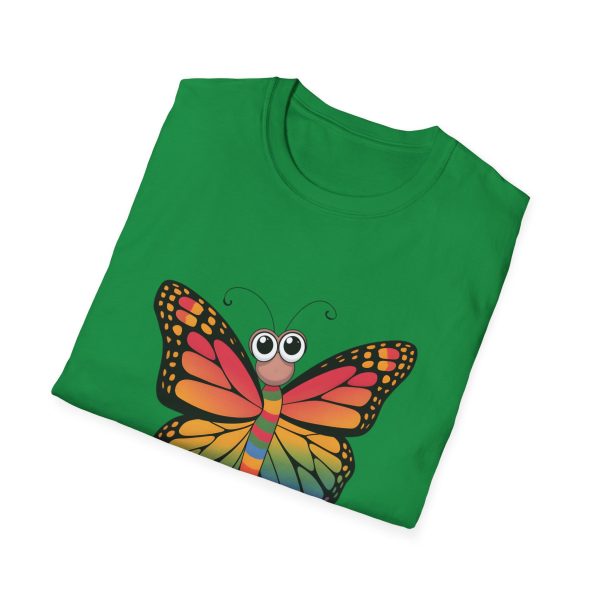 Tshirt LGBTQ+ papillon coloré avec grands yeux sur fond noir design vibrant et amusant pour célébrer la diversité LGBTQ+ shirt t-shirt - Image 88