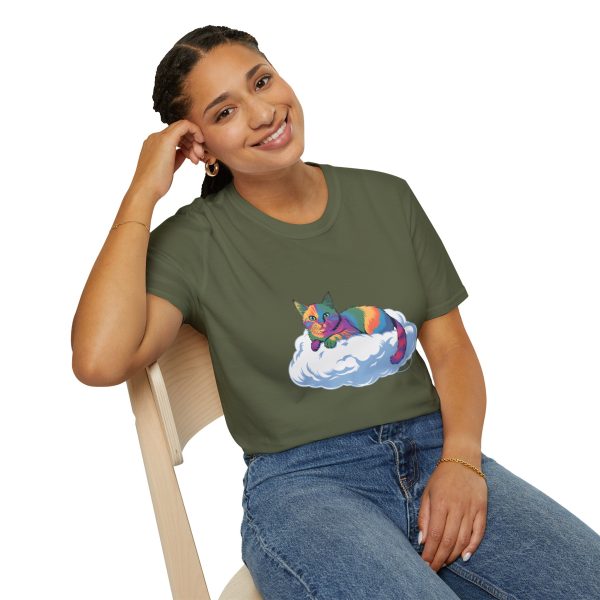 Tshirt Drapeau LGBT chat allongé sur un nuage design mignon et poétique pour sensibilisation et inclusion LGBTQ+ shirt t-shirt - Image 70