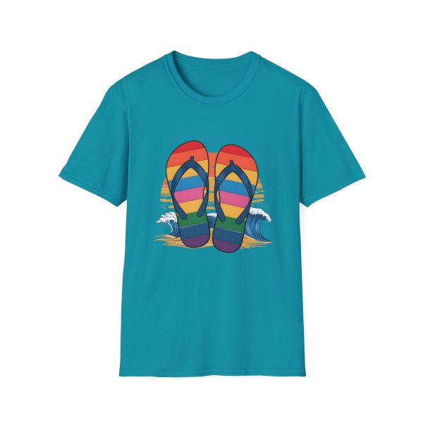 Tshirt LGBTQ+ tongs sur la plage design décontracté et estival pour célébrer la fierté et la diversité LGBTQ+ shirt t-shirt - Image 97