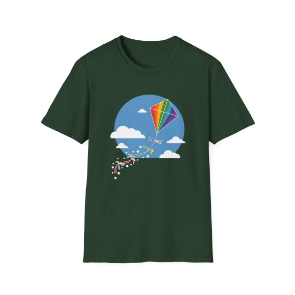 Tshirt LGBT+ cerf-volant avec queue arc-en-ciel volant dans le ciel design joyeux et coloré pour fierté LGBTQ+ shirt t-shirt - Image 73