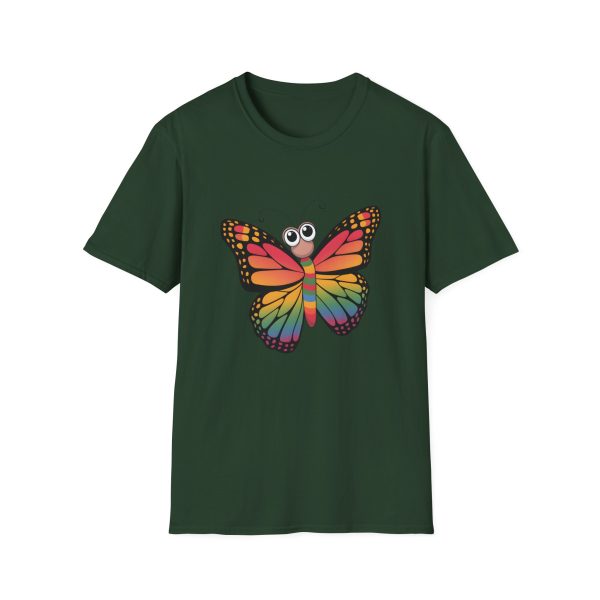 Tshirt LGBTQ+ papillon coloré avec grands yeux sur fond noir design vibrant et amusant pour célébrer la diversité LGBTQ+ shirt t-shirt - Image 73