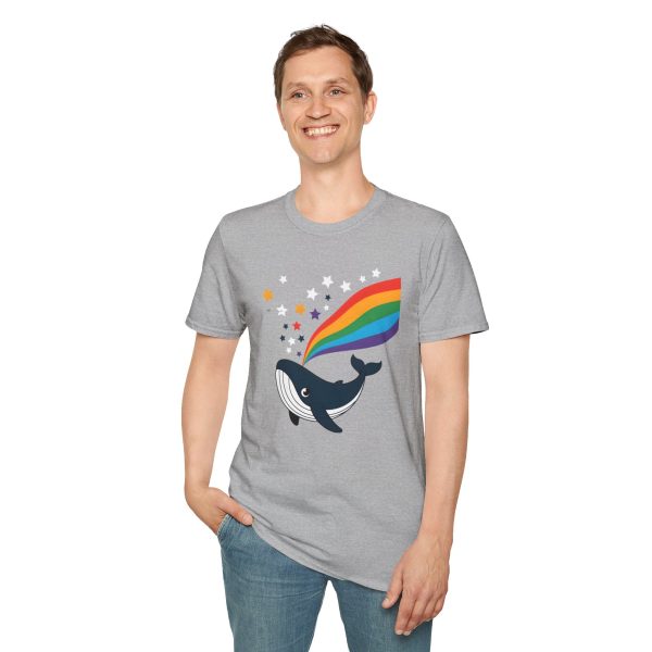 Tshirt LGBTQ+ baleine avec arc-en-ciel et étoiles design magique et coloré pour soutenir la diversité et inclusion LGBTQ+ shirt t-shirt - Image 31