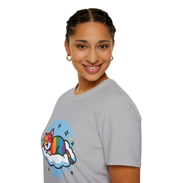 Tshirt Drapeau LGBT chat dormant sur un nuage design mignon et apaisant pour fierté LGBTQ+ et inclusion universelle shirt t-shirt - Image 33