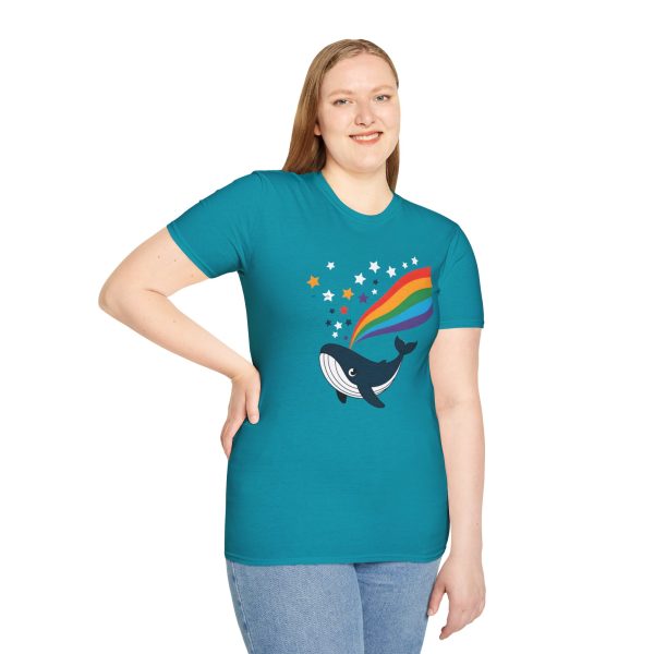 Tshirt LGBTQ+ baleine avec arc-en-ciel et étoiles design magique et coloré pour soutenir la diversité et inclusion LGBTQ+ shirt t-shirt - Image 101