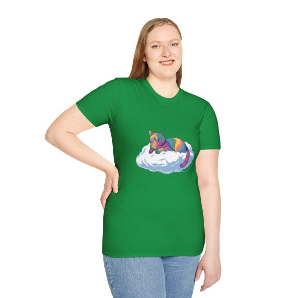 Tshirt Drapeau LGBT chat allongé sur un nuage design mignon et poétique pour sensibilisation et inclusion LGBTQ+ shirt t-shirt - Image 89