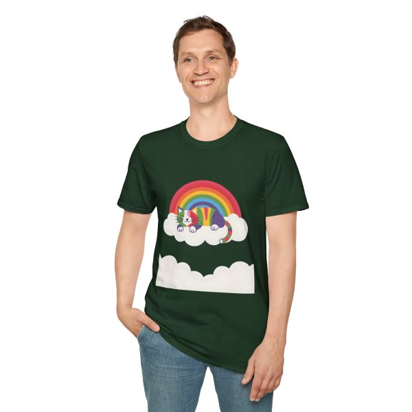 Tshirt LGBTQ+ chat dormant sur un nuage avec arc-en-ciel en arrière-plan design mignon et apaisant pour fierté LGBTQ+ shirt t-shirt - Image 79