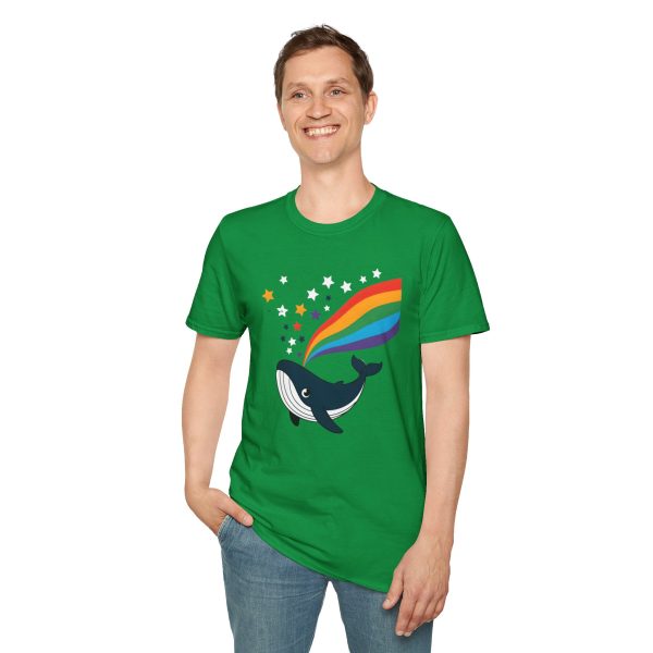 Tshirt LGBTQ+ baleine avec arc-en-ciel et étoiles design magique et coloré pour soutenir la diversité et inclusion LGBTQ+ shirt t-shirt - Image 91