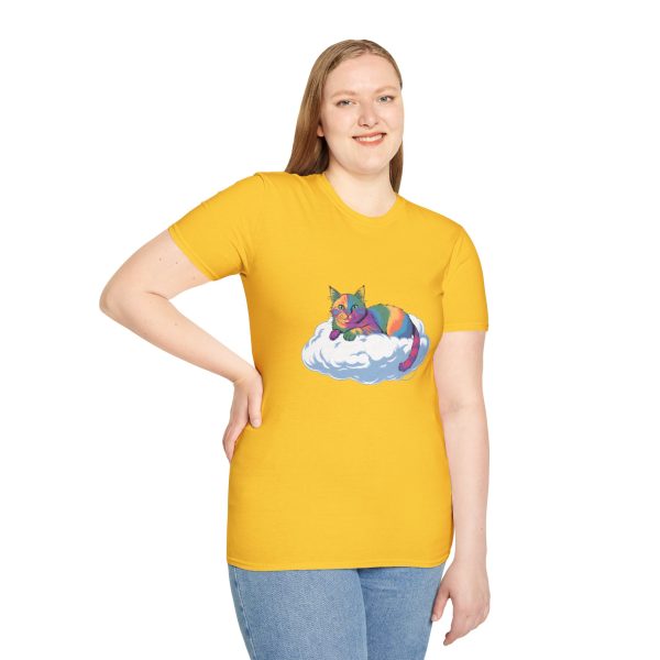 Tshirt Drapeau LGBT chat allongé sur un nuage design mignon et poétique pour sensibilisation et inclusion LGBTQ+ shirt t-shirt - Image 53