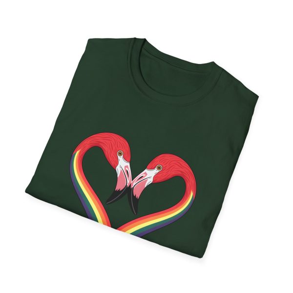 Tshirt LGBT+ flamants roses formant un coeur design symbolique pour célébration de l'amour et fierté LGBTQ+ et diversité shirt t-shirt - Image 76