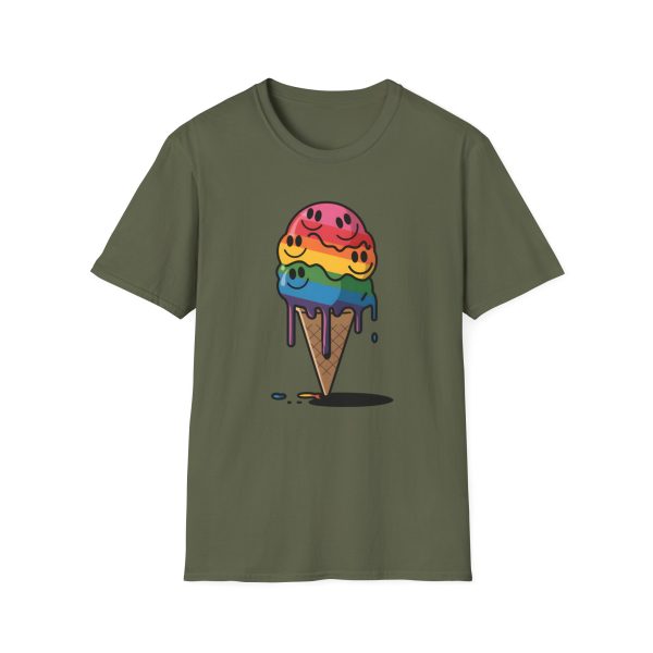 Tshirt Drapeau LGBT glace arc-en-ciel avec visages souriants design ludique et coloré pour célébrer la diversité et inclusion LGBTQ+ t-shirt - Image 61