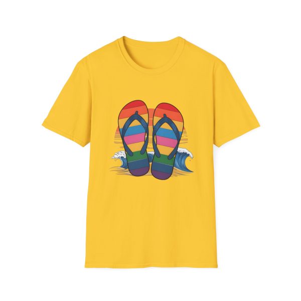 Tshirt LGBTQ+ tongs sur la plage design décontracté et estival pour célébrer la fierté et la diversité LGBTQ+ shirt t-shirt - Image 49