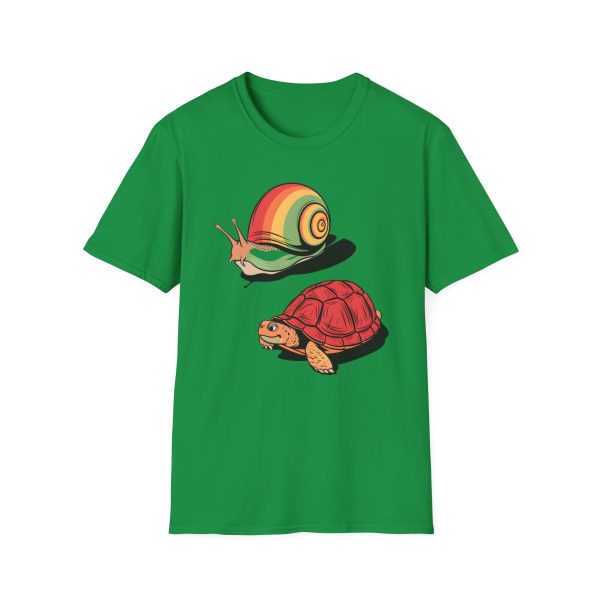 Tshirt Drapeau LGBT escargot et tortue sur fond noir design amusant pour sensibilisation et soutien à la diversité LGBTQ+ shirt t-shirt - Image 85