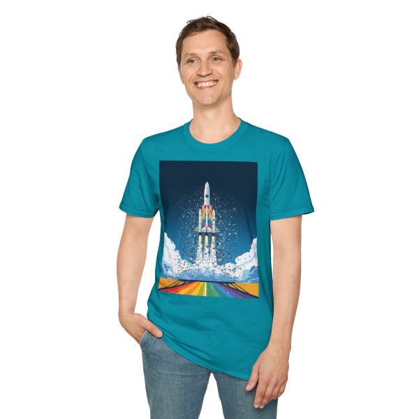 Tshirt LGBTQ+ fusée décolle dans le ciel design futuriste et inspirant pour célébrer la fierté et inclusion LGBTQ+ shirt t-shirt - Image 103