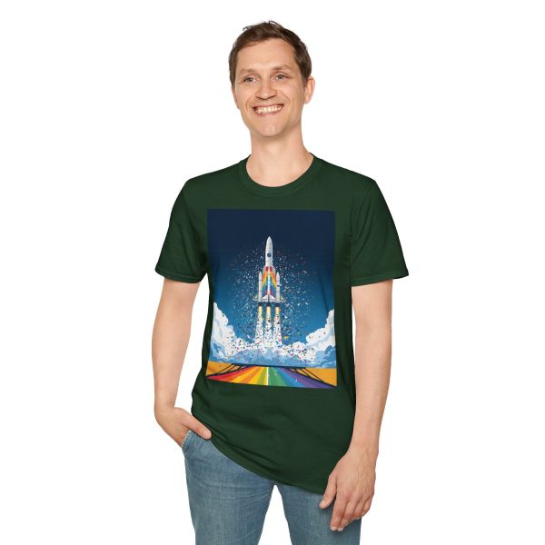 Tshirt LGBTQ+ fusée décolle dans le ciel design futuriste et inspirant pour célébrer la fierté et inclusion LGBTQ+ shirt t-shirt - Image 79