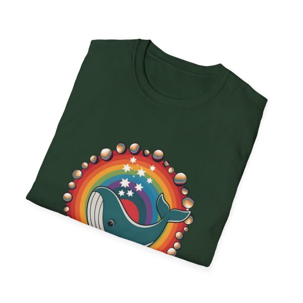 Tshirt LGBT+ baleine avec un arc-en-ciel en arrière-plan design magique et coloré pour sensibilisation et inclusion LGBTQ+ shirt t-shirt - Image 76