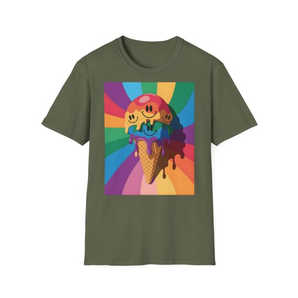 Tshirt Drapeau LGBT trois cônes de glace avec garnitures différentes design amusant et coloré pour célébrer la diversité LGBTQ+ t-shirt - Image 61