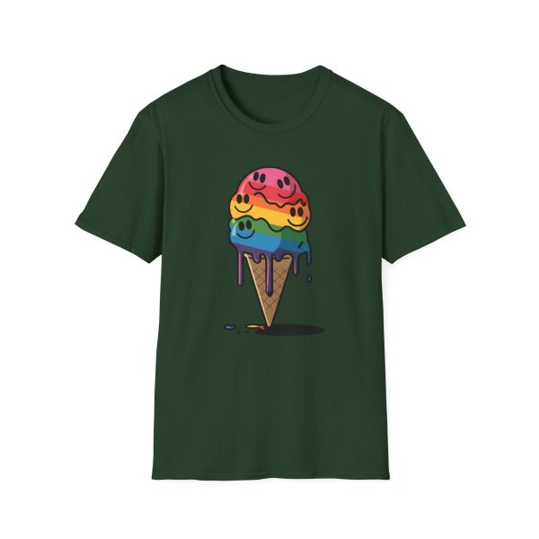 Tshirt Drapeau LGBT glace arc-en-ciel avec visages souriants design ludique et coloré pour célébrer la diversité et inclusion LGBTQ+ t-shirt - Image 73