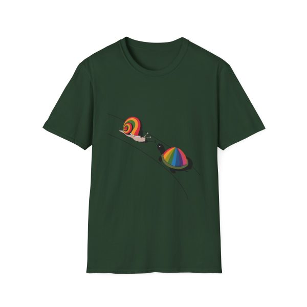 Tshirt Drapeau LGBT escargot avec coquille arc-en-ciel sur fond noir design stylé et vibrant pour sensibilisation LGBTQ+ shirt t-shirt - Image 73