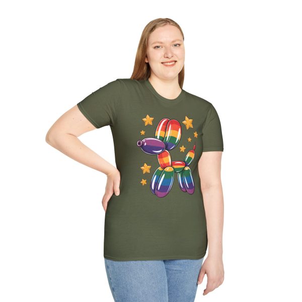 Tshirt Drapeau LGBT ballon en forme de chien avec étoiles design amusant et coloré pour soutien à la communauté LGBTQ+ et diversité t-shirt - Image 65