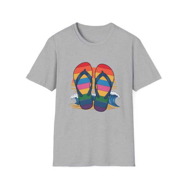 Tshirt LGBTQ+ tongs sur la plage design décontracté et estival pour célébrer la fierté et la diversité LGBTQ+ shirt t-shirt - Image 25