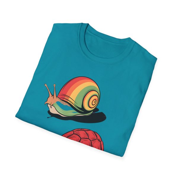 Tshirt Drapeau LGBT escargot et tortue sur fond noir design amusant pour sensibilisation et soutien à la diversité LGBTQ+ shirt t-shirt - Image 100